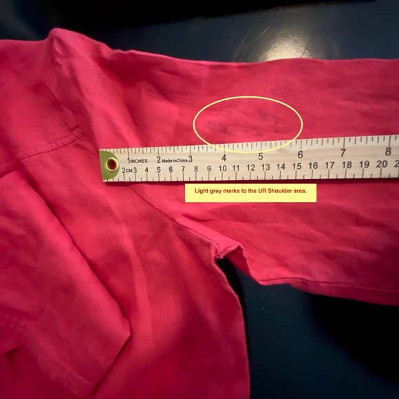 Lady Hathaway Button Up Red Tunic S/P Braided Fringe Belt 100% Linen Valentine's - Picture 16 of 16